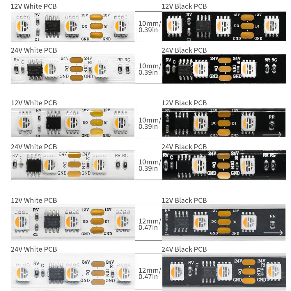 Dioda LED RGBW WS2814 diody na wstążce 4 w 1 podobne SK6812 pikseli adresowalne 5050 Led Light Dream pełnokolorowa programowalna lampa oświetleniowa