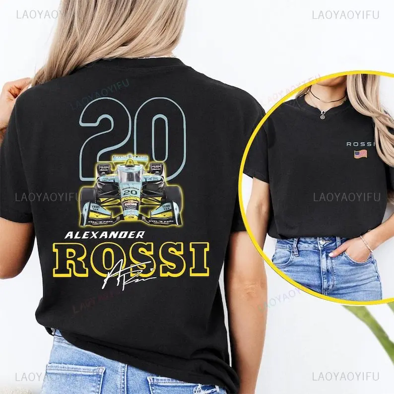 Alexander Rossi # T-shirt 20 Indy Car, vêtements de course rétro, style vintage, streetwear décontracté, mode Y2k, t-shirts graphiques, Camisa Tee