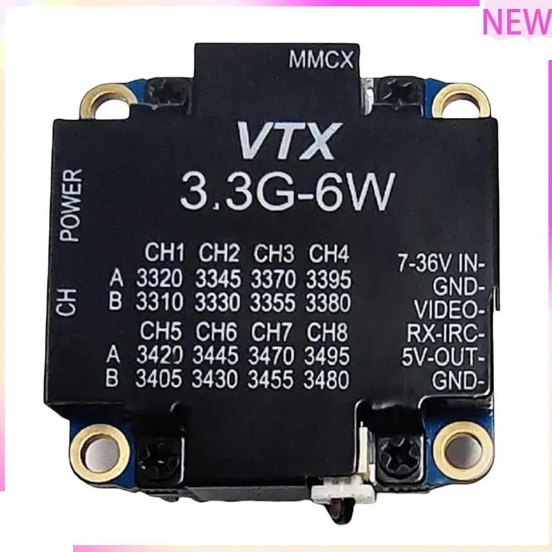 

B27B 3.3G 6W VTX 6000Mw 16CH FPV Video Transmitter Wireless Transmitter Module For Long Range FPV Racing Drone Frame