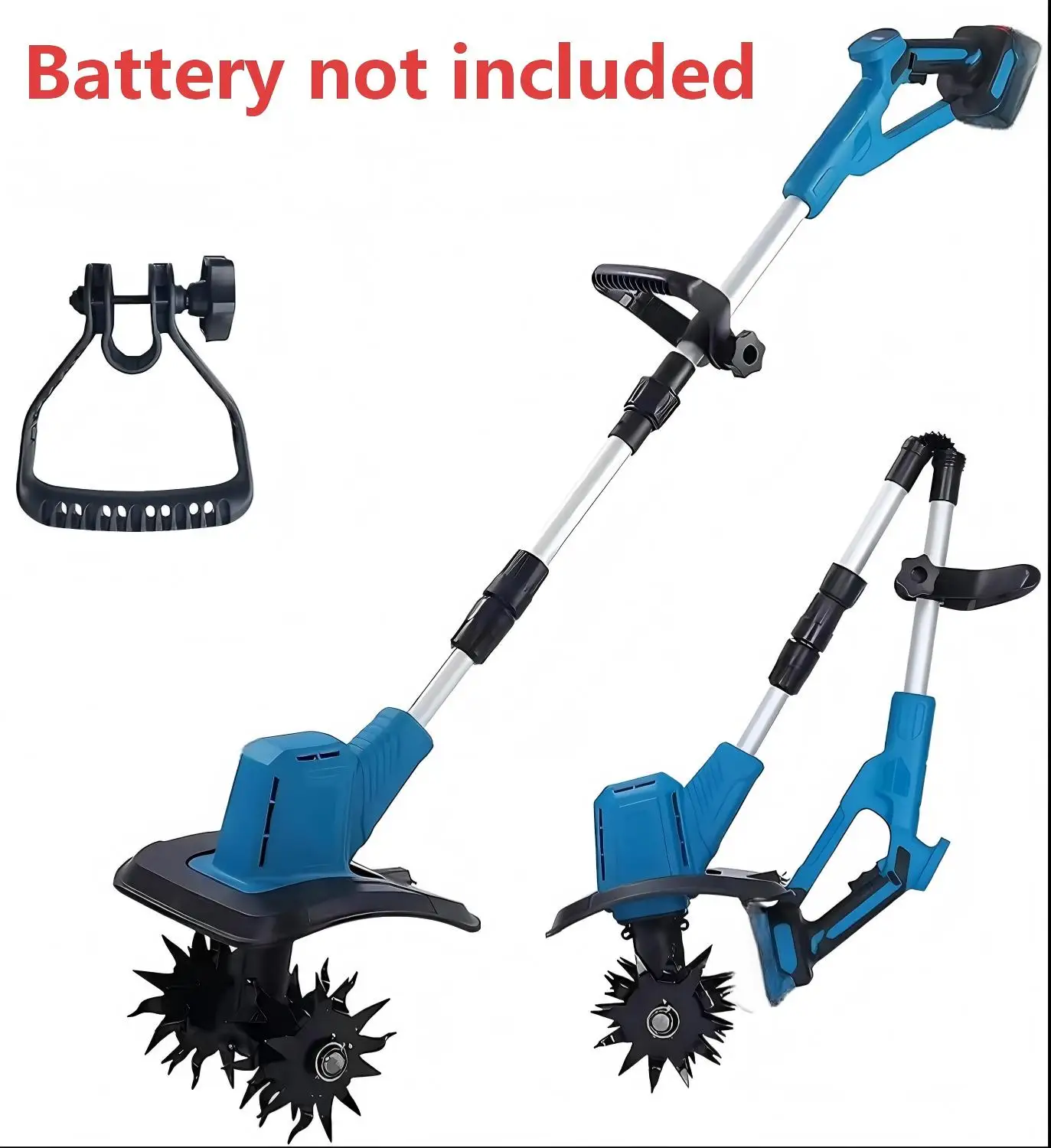 

Беспроводной культиватор, электрический культиватор с питанием от аккумулятора, портативный роторный культиватор для садоводства (аккумулятор в комплект не входит)