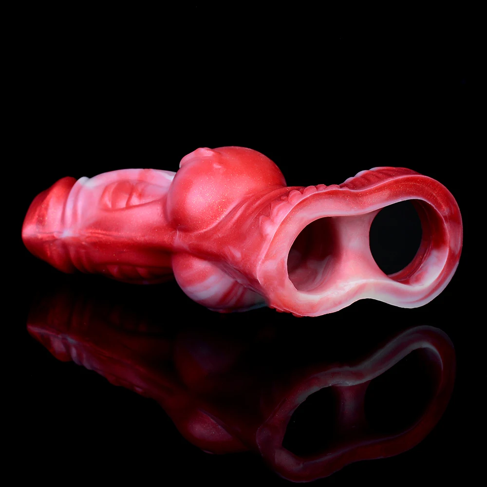 NNSX Fantasy Cock Sleeve Knot Penis Sheath to Enlarge&Prolong Silicone Cock Ring Sex Toy Girth Enhance Male Endurance for Man view 5