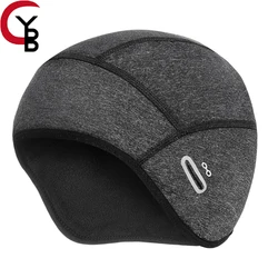 YANBIGUO Skull Cap Helmet Liner with Glasses Holes, Winter Thermal Cycling Cap for Men & Women, Cycling Hat Beanie