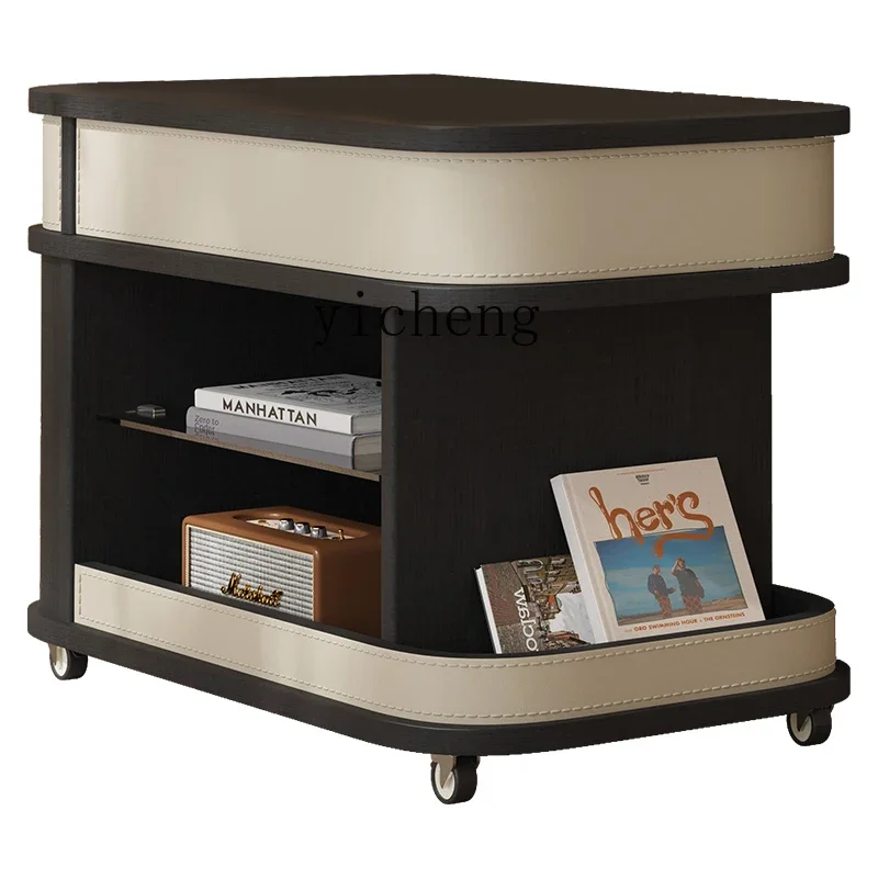 Zz liftable mobile coffee table small apartment accompanying cart smoke sofa side table