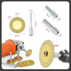 5 stks 40mm Diamant Slijpschijf Roterende Cirkelzaagblad Schurende Diamant DiscMini Doorslijpschijf voor Rotory Accessoires