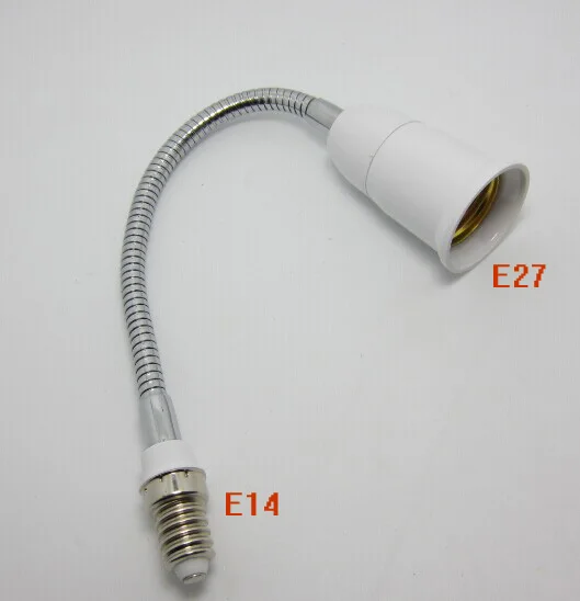 

2pieces/lot E14 To E27 Soft Light Metal Flexible Conduit Metal Gooseneck Hose Serpentine Tube Clamp DIY Lighting Accessory