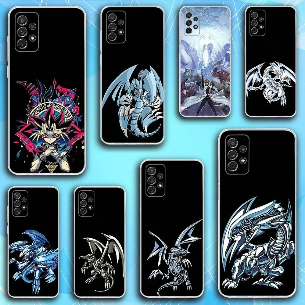 

Game Blue-Eyes White Dragon Phone Case For Samsung S30,23,21,22,20, FE lite,S10,9,8,7 PIus Note20ultra Soft Transparent