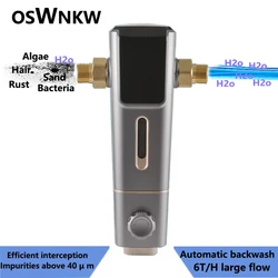 OSWNKW-02 Pre Filter Purifier Whole House Spin Down Sediment Water Filter Central Prefilter System Backwash Stainless Steel Mesh