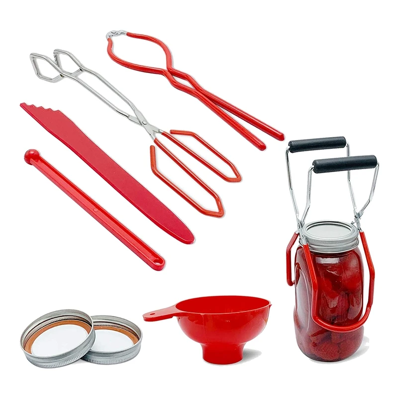 

Retail Canning Kit Tools,Jar Lifter,Jar Wrench,Lid Lifter,Canning Tongs, Measurer, Kitchen Tool Anti-Scald Clip Suit