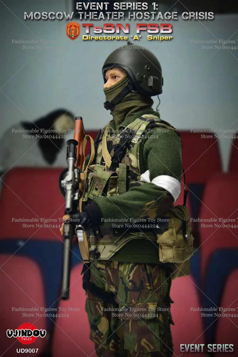 UJINDOU 1/6 soldado ruso FSB Moscú agencia de seguridad equipo alfa teatro contaminación crisis conjunto completo para cuerpo de figura de acción de 12 pulgadas