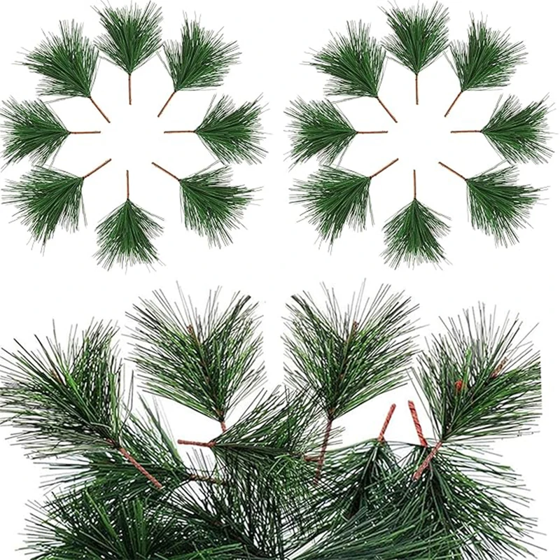 30/50 Stück künstliche Tannennadel, 11 cm Zweig, grüne Pflanze, Tannennadel für Garten, Party, Heimdekoration, DIY, Weihnachten, Hochzeit, Dekoration – Detail 10