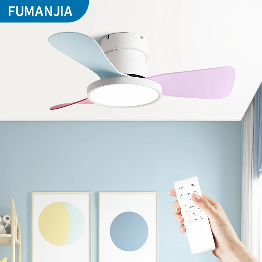 

20 & 28 Inch Inverter Ceiling Fan with LED Light – 6 - Speed Quiet, Full - Spectrum Eye - Care Lighting for Bedroom/Living Room