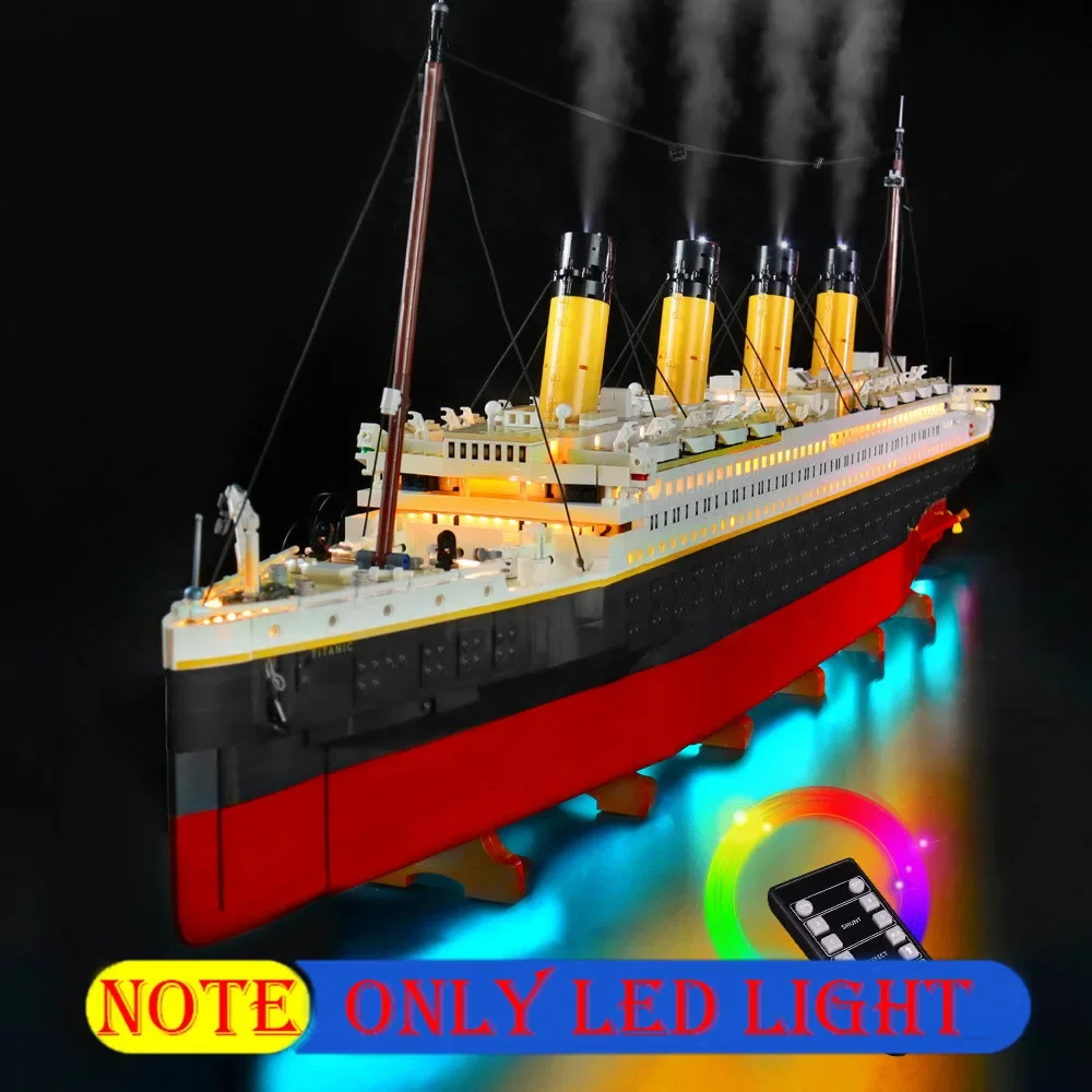 Titanic Lighting Set Tailored For 10294 Medieval Steam Boat Willie Giant Ship Not Include Building Block (Only Led Light Kit)