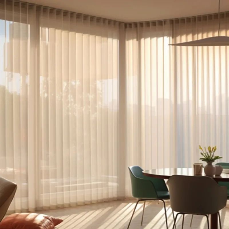 【Best Selling】Custom Made Sheer Vertical Blinds Soft Fabric Dream Shades Window Treatments For Modern Home Office Hotel