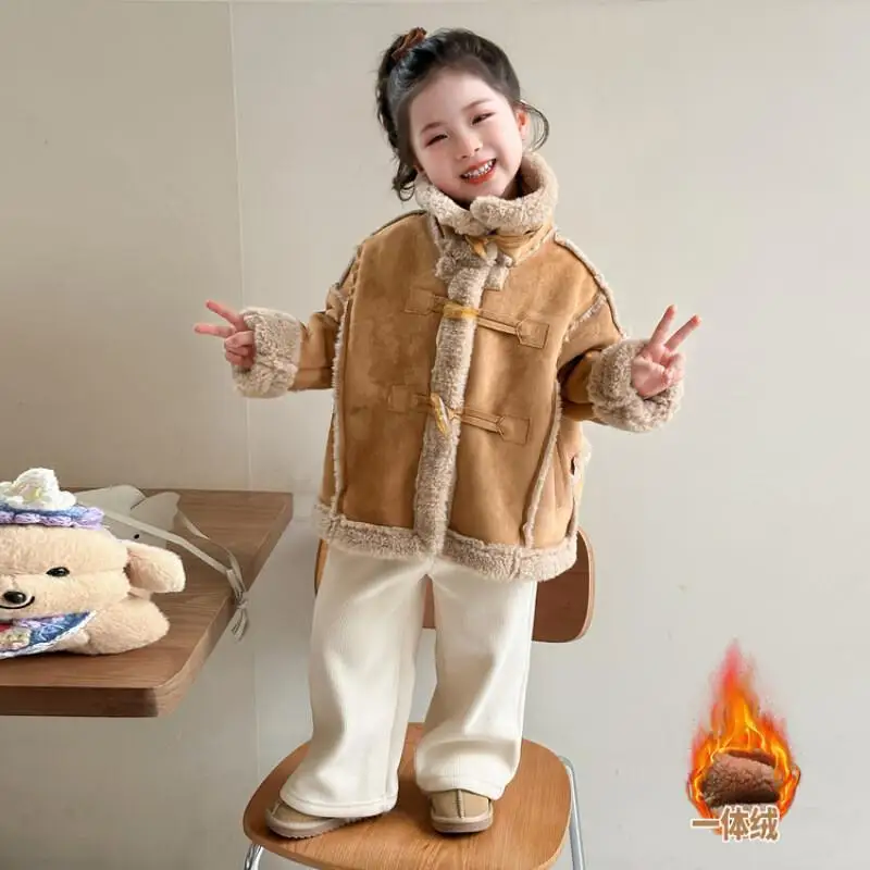 

Hot Girl Cotton-Padded Jacket Winter Coat Tops Jacket Child Versatile Keep Warm Stand Collar Kawaii Fashion New Casual Clothing