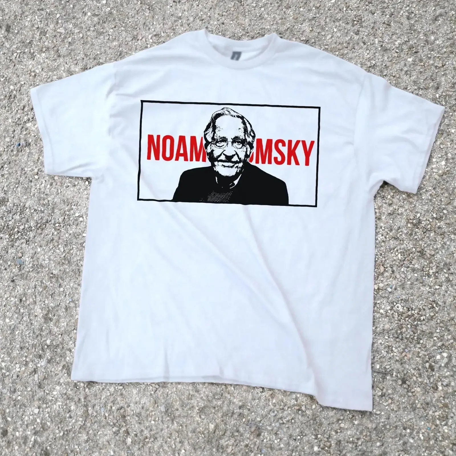 T-shirt Hommage Noam Chomsky – Philosophie Linguistique – Coton Lourd – Vêtement d'Activiste – Tenue Intelligente – Vintage Délavé