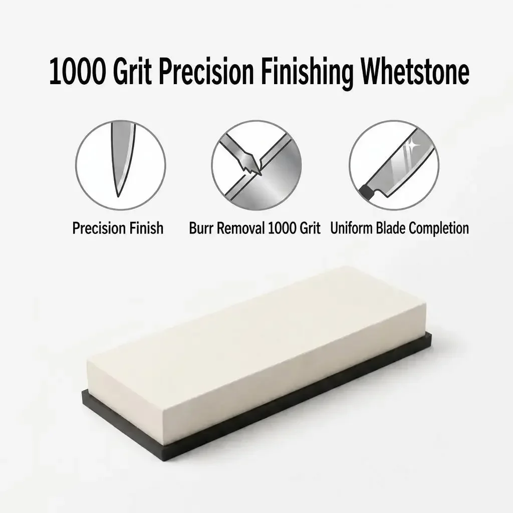 White Alumina 1000 Grit White Sharpening Stone 200X75X29Mm 1kg Large Wet Sharpening Stone for Knife Sharpening, Kitchen Knives