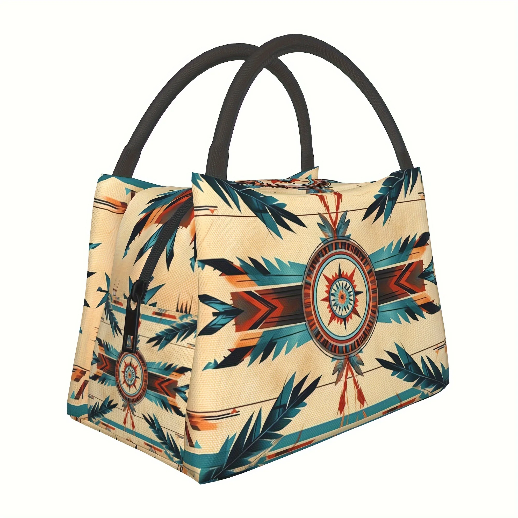 

Bohemian Style Pattern, Portable Reusable Refrigerated Bag, Insulated Bag, Insulated Lunch Bag, Essential for Camping, Picnics