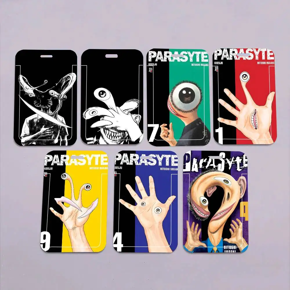 

1pc Anime P-Parasite The Maxim ID Card Sleeve School Card Access ID Card Bus Meal Card Protective Sleeve Easy Push