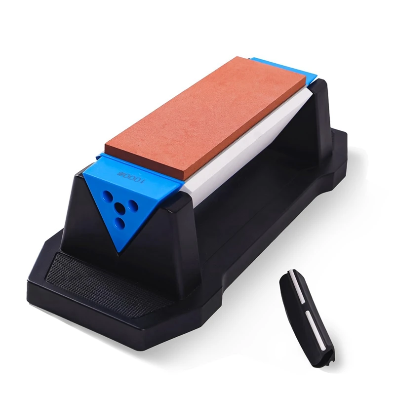 

Grade Knife Sharpening Stone Kit, 3-Sided Grit 400/1000/3000, Kitchen Knifes Sharpener With Precision Angle Guide