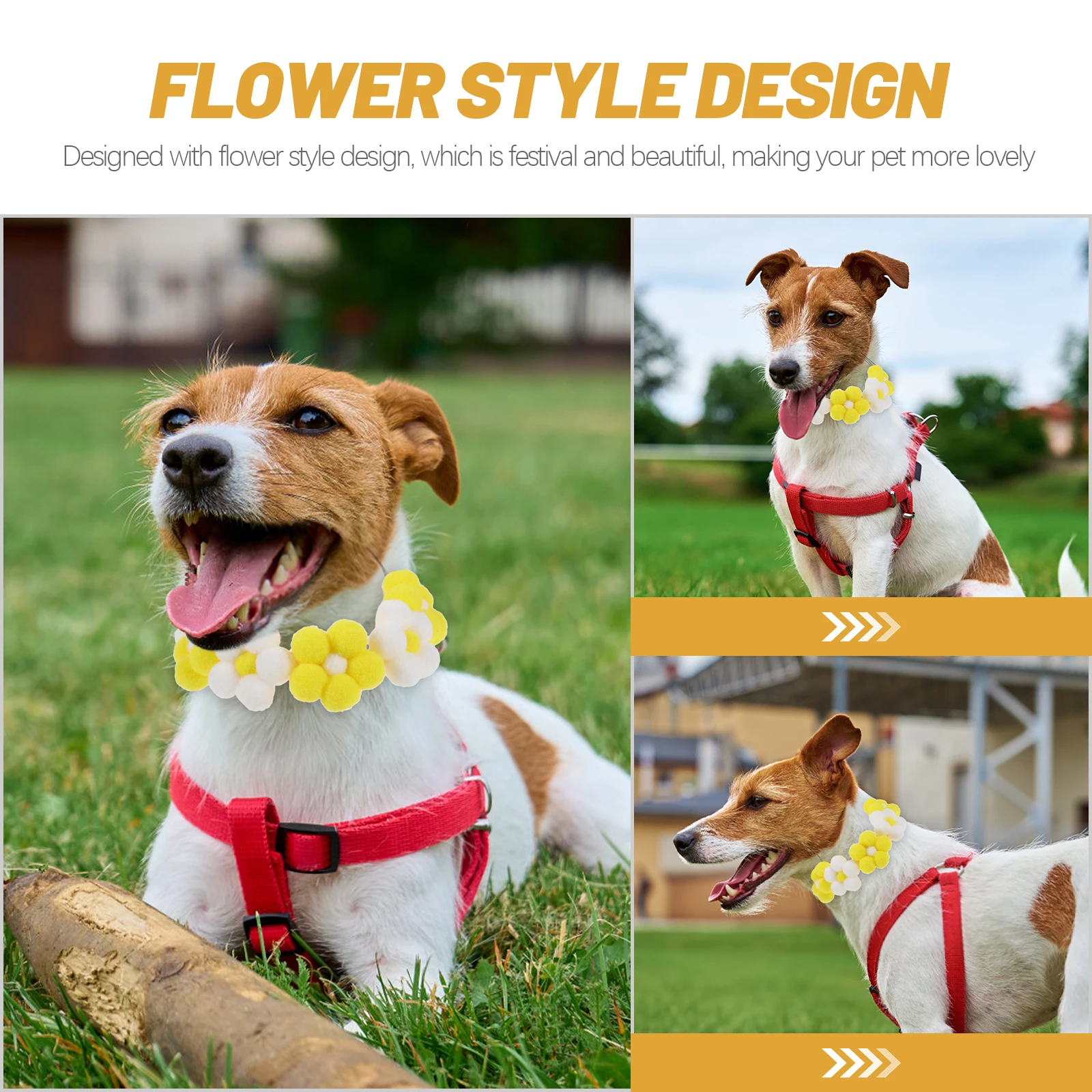 

Pet Collar Knit Handmade Adjustable Puppy Collars Hairball Small Kitten Dog Metal