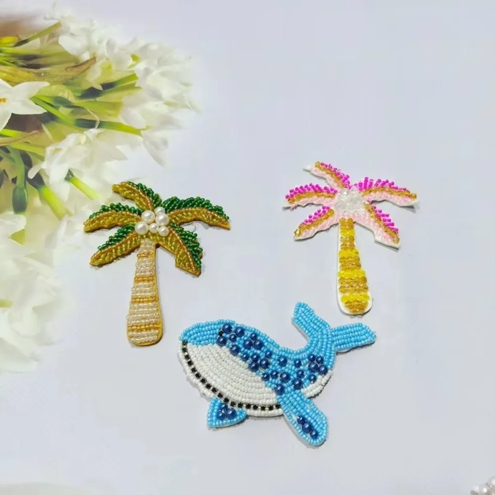 

Fashion Dolphins Rhinestone Patches Sewing Patch Beaded Crystal 3D Beaded Patches Waterproof Handmade Craft Clothing Applique