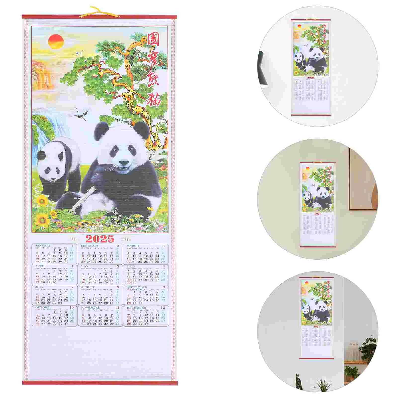 Traditioneller chinesischer Kalender, Jahr der Schlange, hängender Schriftrollenkalender, monatliche Wand, robust, individuell gestaltet, Dating