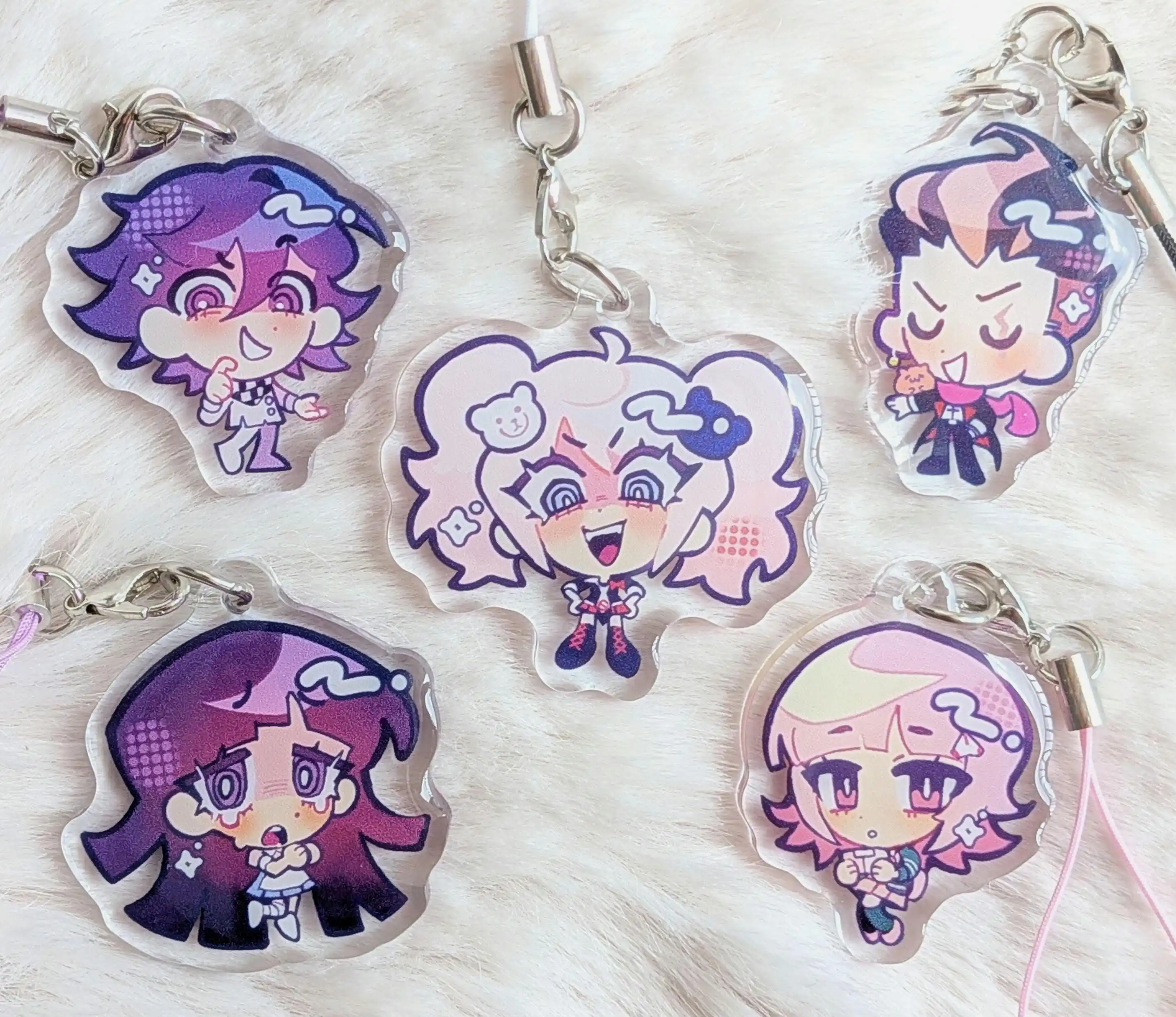 Danganronpa Acrylic Charm | Kokichi Ouma, Junko Enoshima, Gundham Tanaka, Chiaki Nanami Mikan Tsumiki Phone Strap