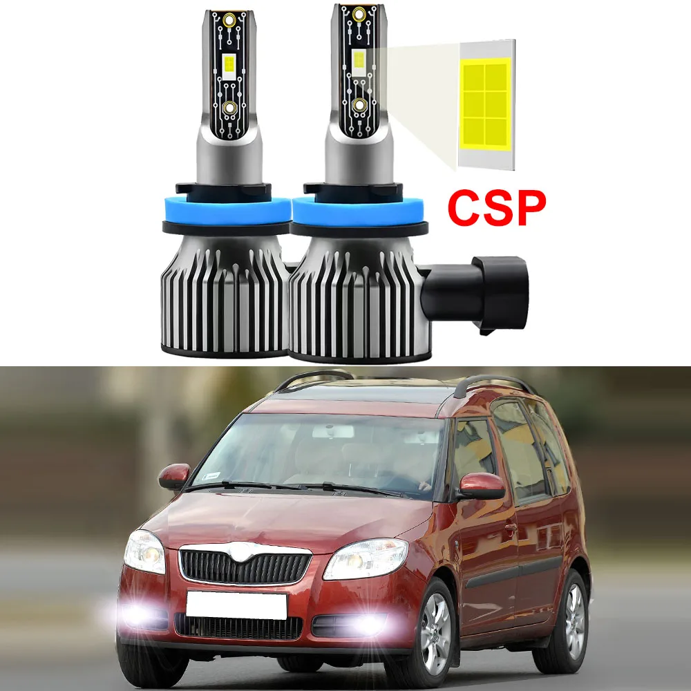 

2Pcs LED Fog Lamp Bulbs For Skoda Roomster 5J 2006-2015 White Fog Lamp Canbus