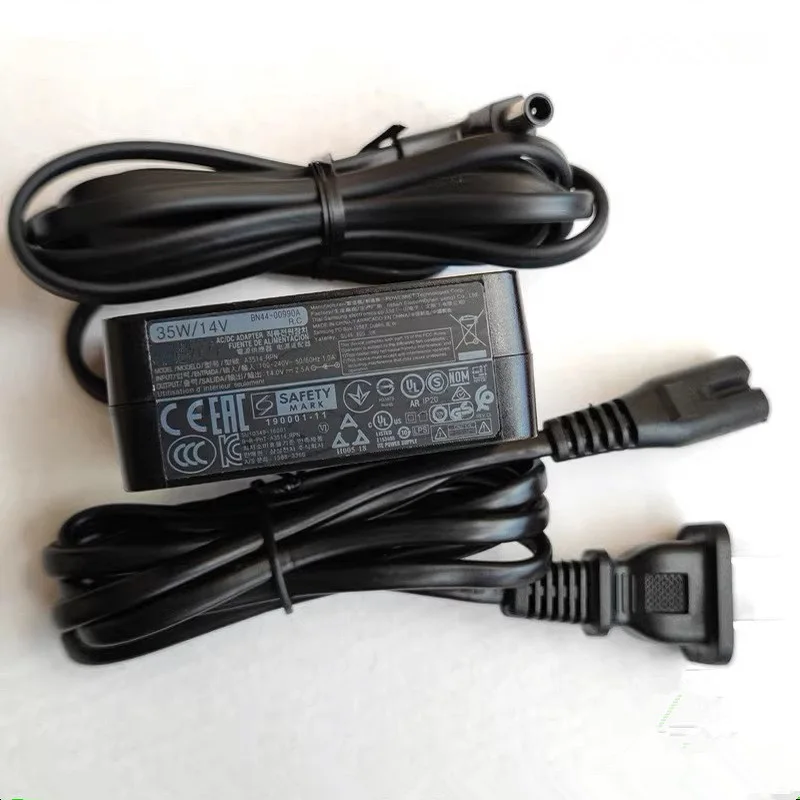 Genuine A3514_FPN  A3514_DSM 14V 2.5A 35W 6.5x4.4mm AC DC Adapter For Samsung LCD MONITOR SA300 S24C570JL Power Supply Charger