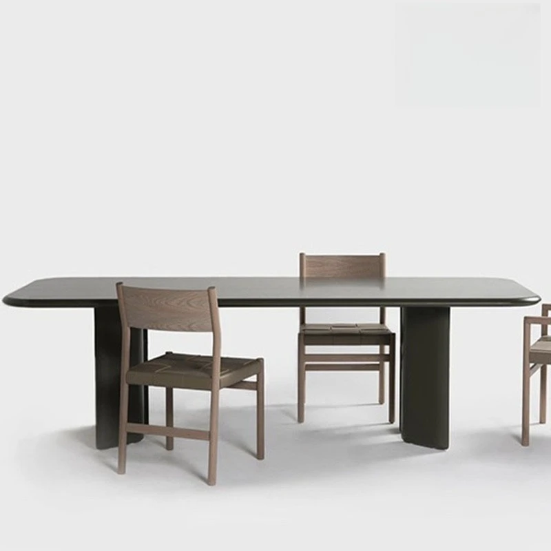 

Японский обеденный стол из массива дерева, прямоугольный, в скандинавском стиле, креативный дизайнерский, для ресторана, мебель в стиле ваби-саби FYTD