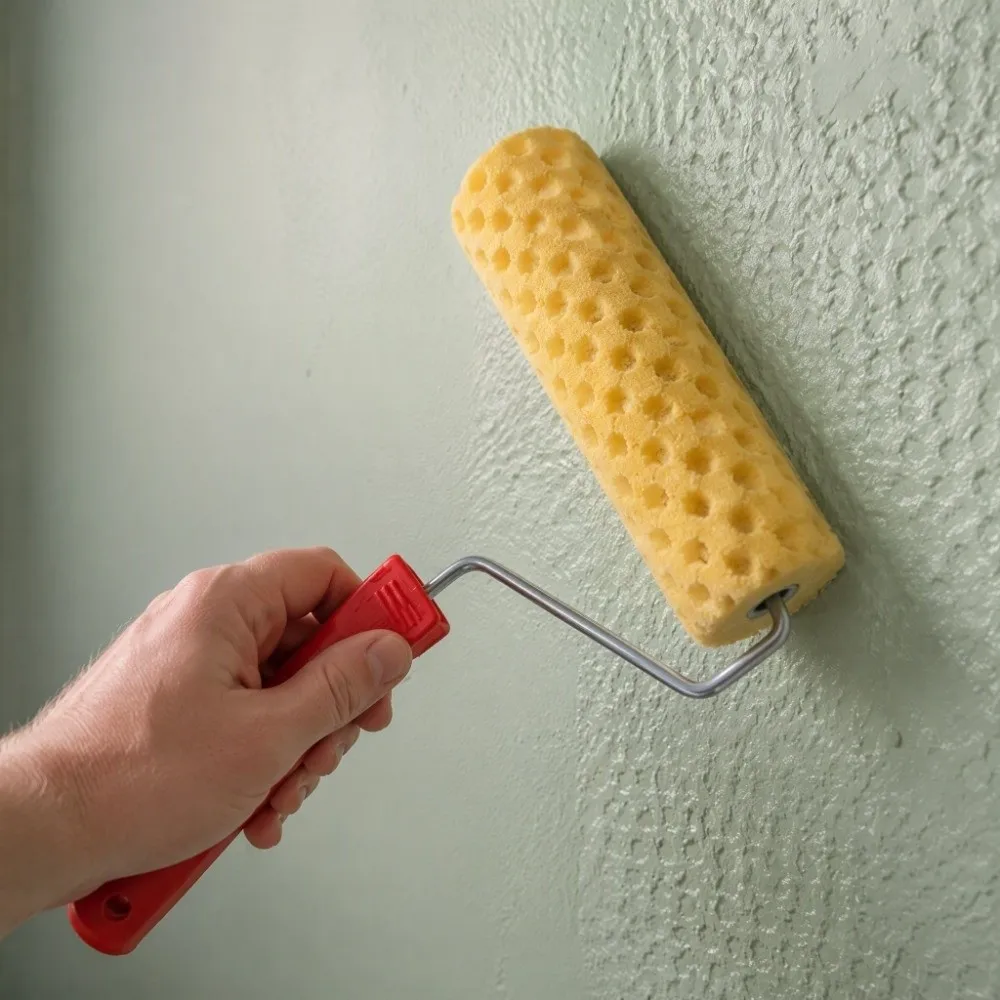 With Handle Texture Pattern Paint Roller Pattern Tool Art Painting Imitation Seaweed Sponge Roller Texture Tool