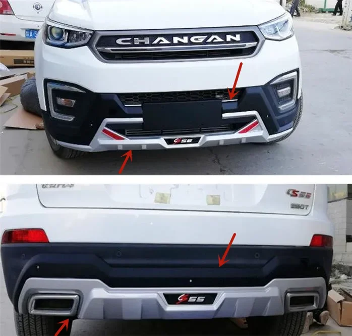 For Changan CS55 2017-2019 ABS Engineering Plastics Front and rear bumpers collision avoidance Protection car accessories