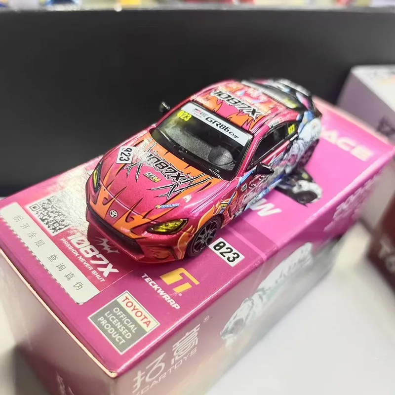 POPRACE 1:64 S5-03 GR86 1087X Team Zhang Zhanhe Alloy Car Model