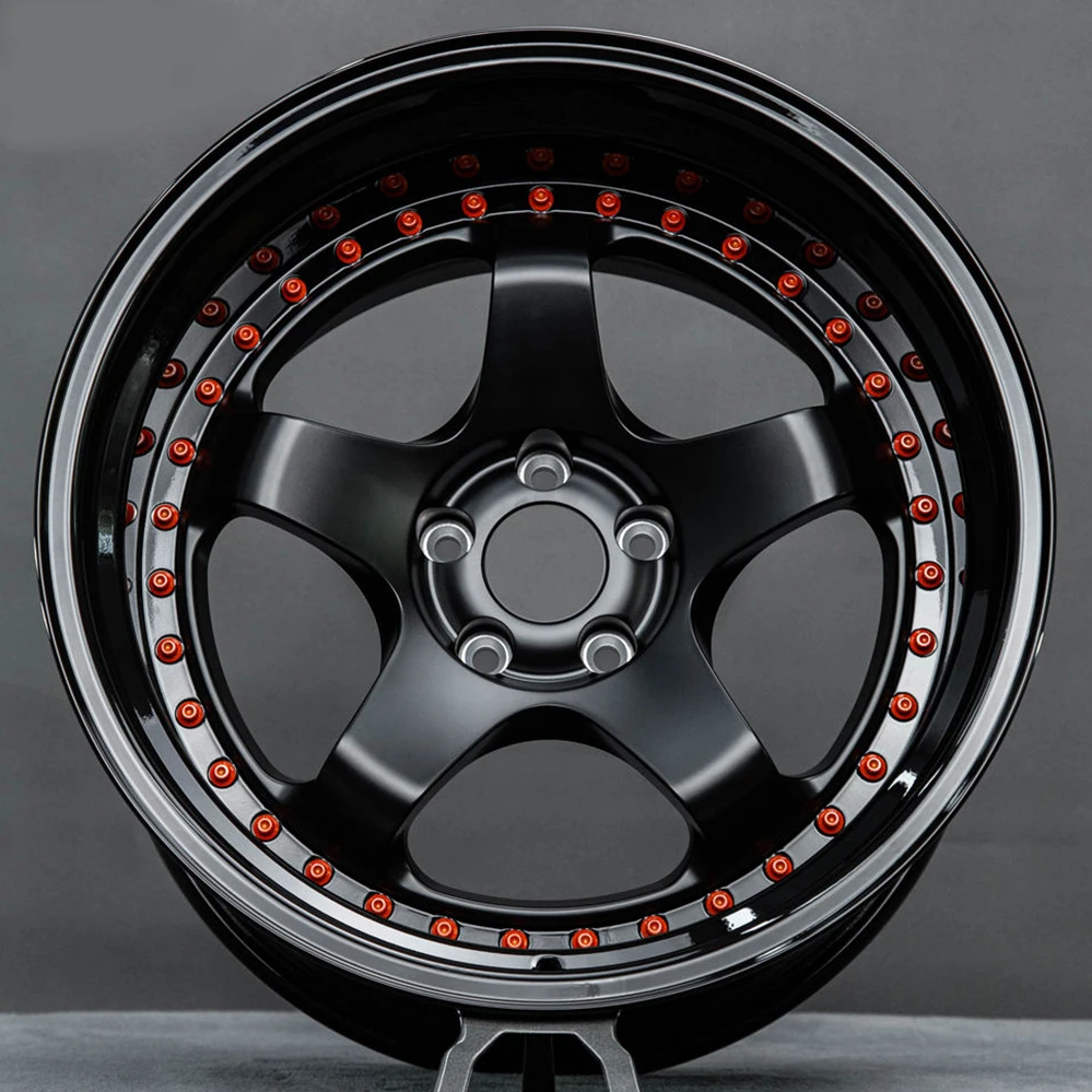 【Hot】3 Piece 6061-T6 Alloy Wheels 15 16 19 20 21 22 24 Inch 5X112 5X114.3 Custom Deep Dish Lip Forged Car Wheel Rims for Racing
