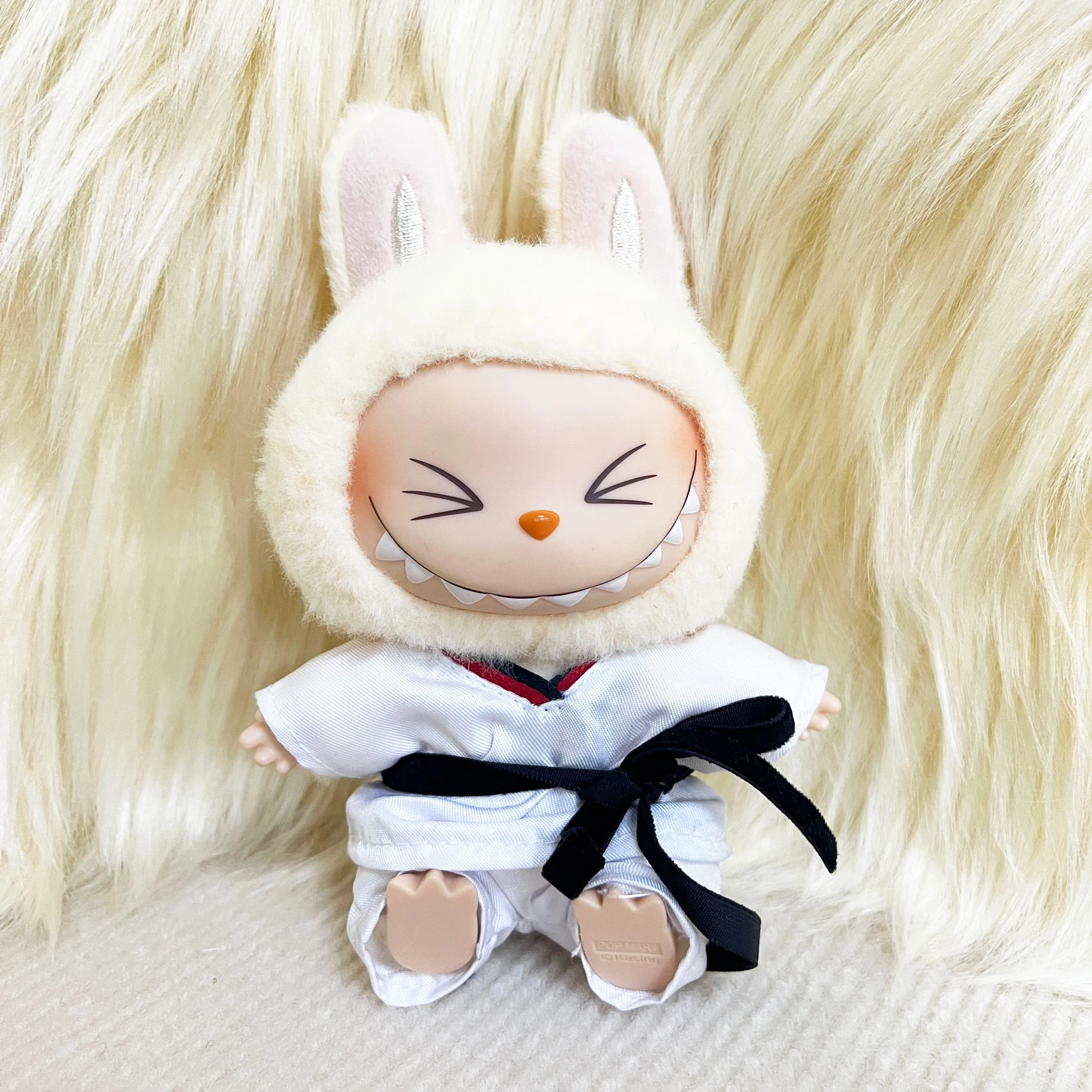 6.69inch Doll Clothes for LABUBU Pendant As A Replacement for Sports And Leisure Suit Clothing Belt Taekwondo 3pcs (No Dolls)