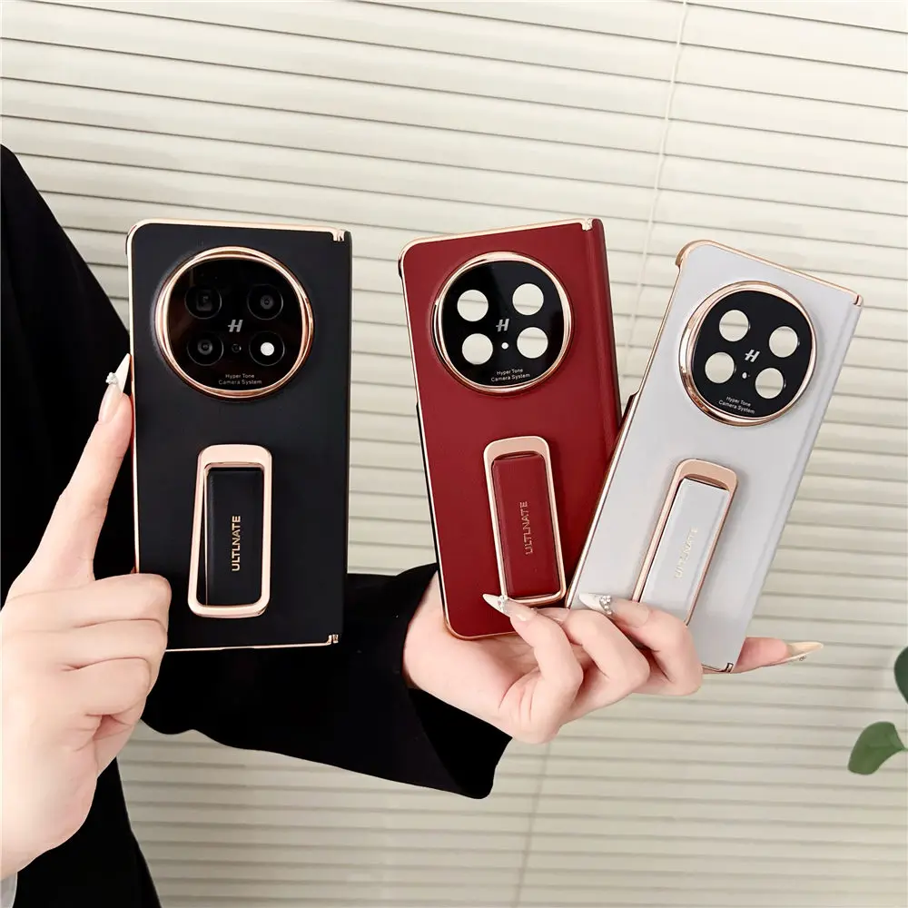 

Genuine Cowhide Leather Hinge Protect Case For Oppo Find N5 Wristband Bracket Cover