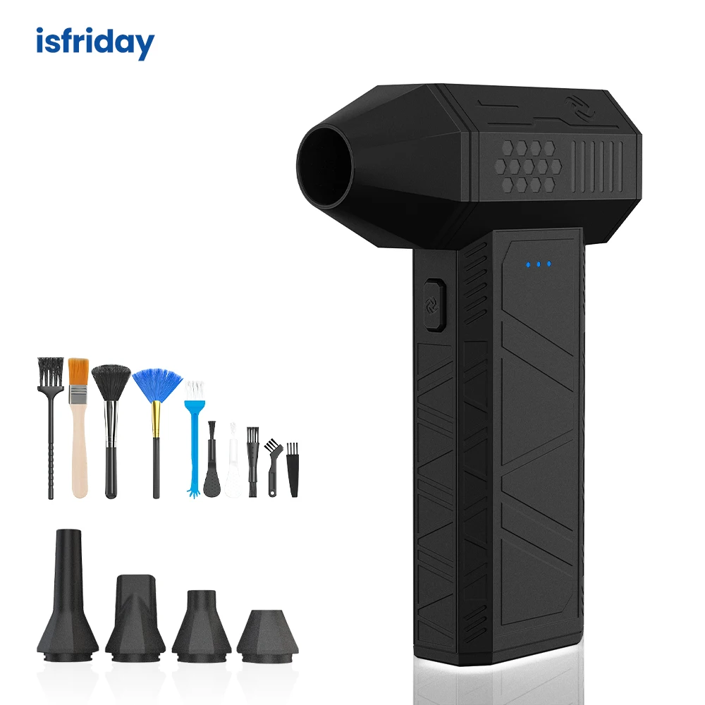 

110000RPM Car Electric Air Duster X3 Mini Turbo Violent Fan with 3 Speeds Rechargeable Super Jet Dry Blower for Truck Keyboard