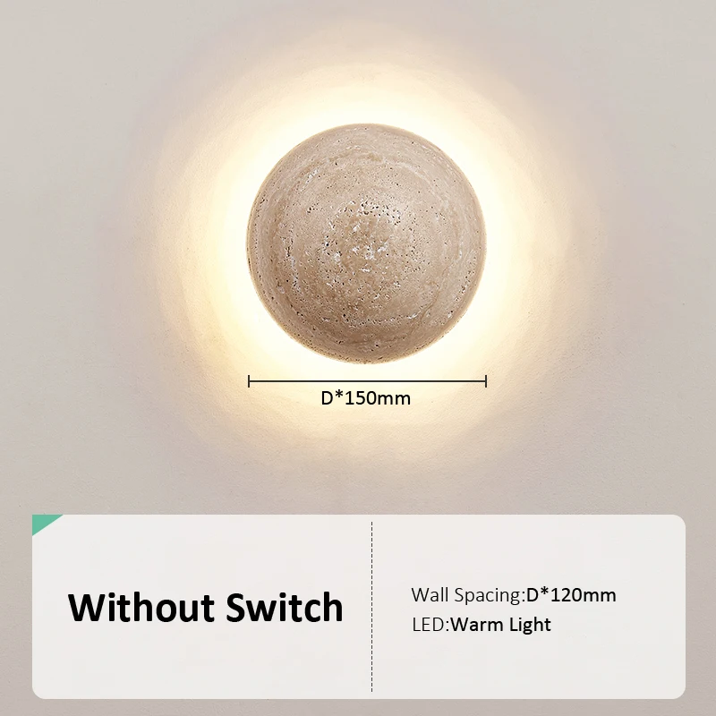 Nordic creme estilo cabeceira lâmpada de parede, LED semi-circular, amarelo natural, pedra da caverna, escada atmosfera luz, decoração do quarto, 10W