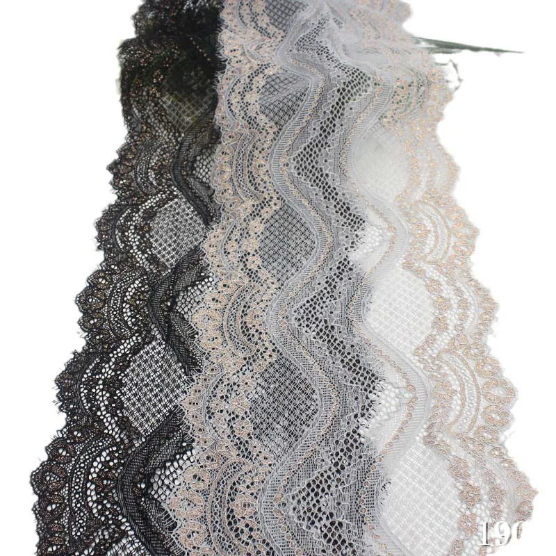 

20 ярдов ресниц, черные, серые эластичные кружевные бейки для шитья нижнего белья, бюстгальтер, танцевальное платье, аксессуары для одежды, сделай сам
