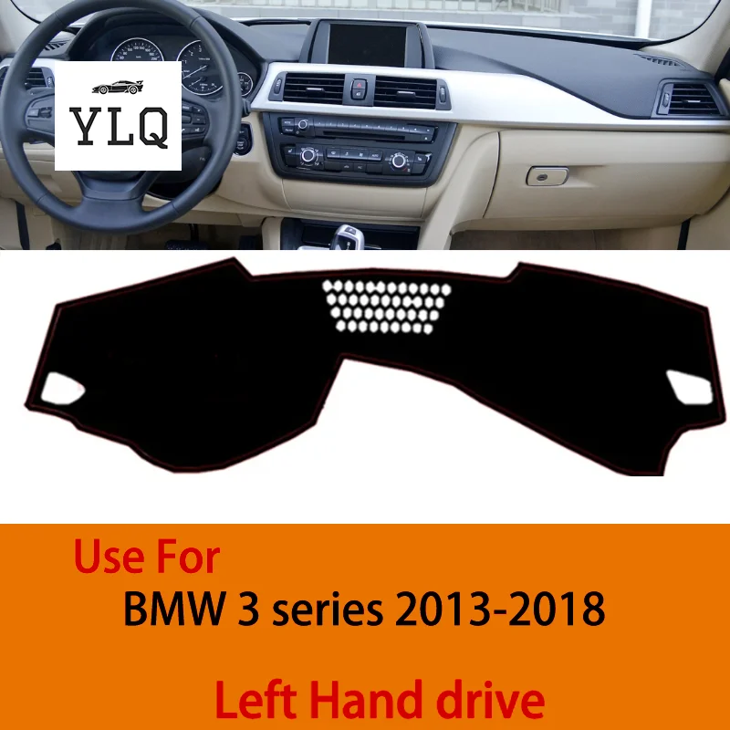 Для BMW 3 серии 2013, 2014, 2015, 2016, 2017, 2018, левый полиэстер, коврик для приборной панели автомобиля, избегайте света, анти-УФ-чехол, ковер