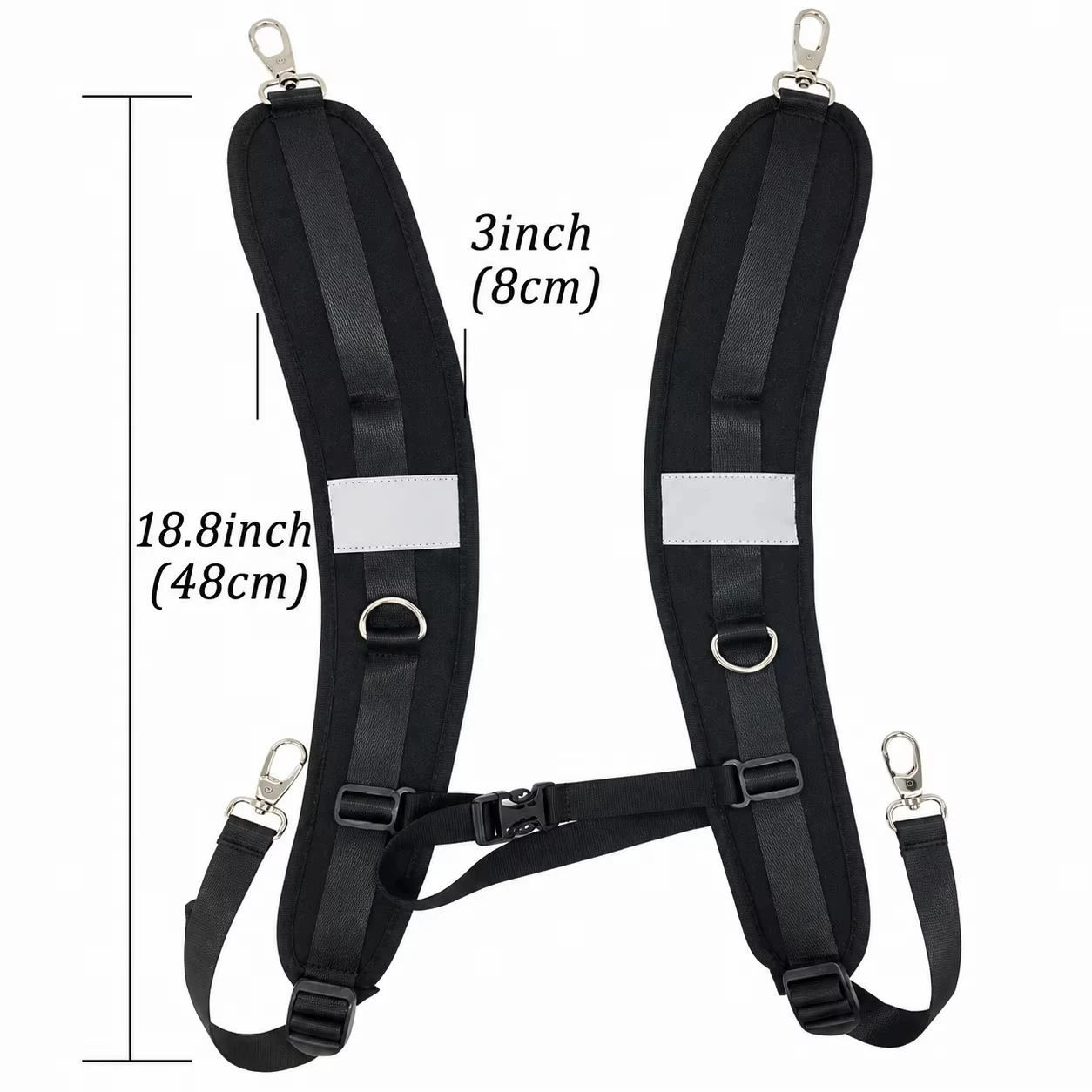 Backpack Shoulder Strap Replacement Adjustable Padded Bag Strap With Metal Hooks Chest Buckle For Travel Bag ремень для сумки