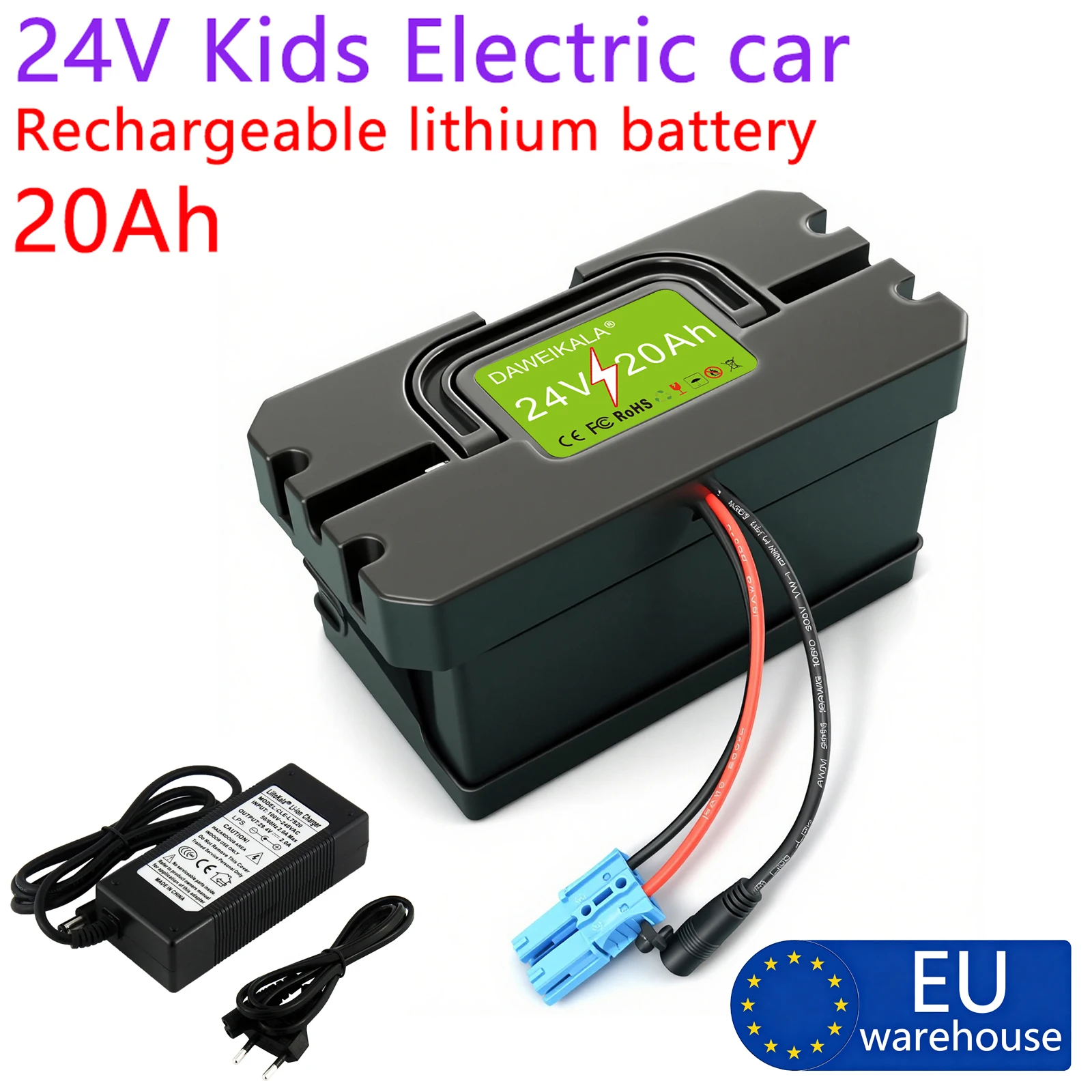 Neuer Li-Ionen-Akku 24V 20Ah für Power Wheels 29,4V Ersatzakku für Aufsitzautos & Spielzeug Leicht und langlebig EU-Lager schnelle Lieferung