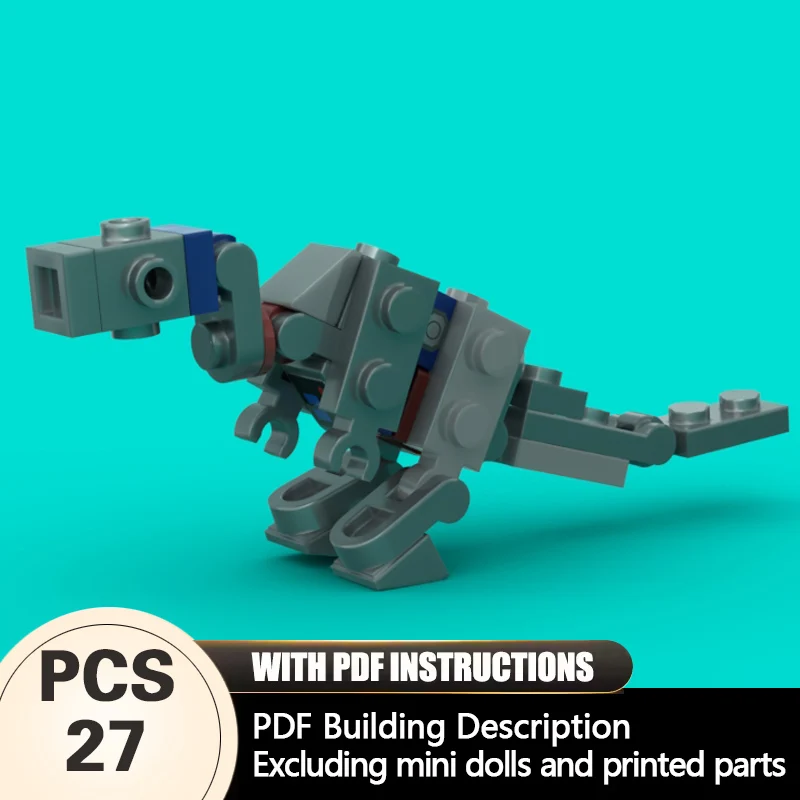 

Creators Animal Series Model MOC Building Bricks Simple Grey Dinosaur Modular Technology Gifts Holiday Assemble Children Toys
