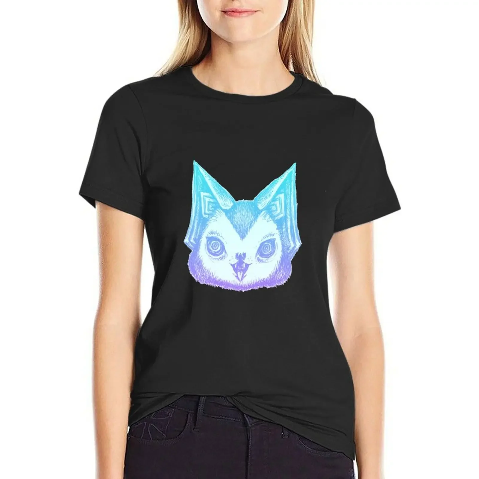 

Pastel Bat T-Shirt anime tees Aesthetic clothing Women's cotton t-shirt