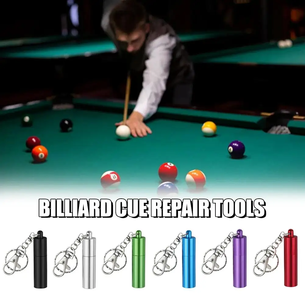 

1PC Portable Aluminum Billiard Cue Tip Needle With Tip Supplies Tool Cue Shaping Key Pool Repair Billiard V6O6
