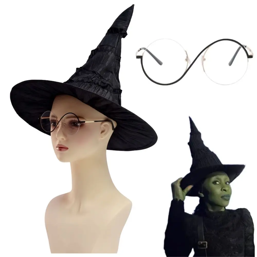 الشريرة Elphaba تأثيري نظارات قبعة نظارات فانتازيا زي تمويه للنساء لعب الأدوار هالوين كرنفال اكسسوارات الدعائم