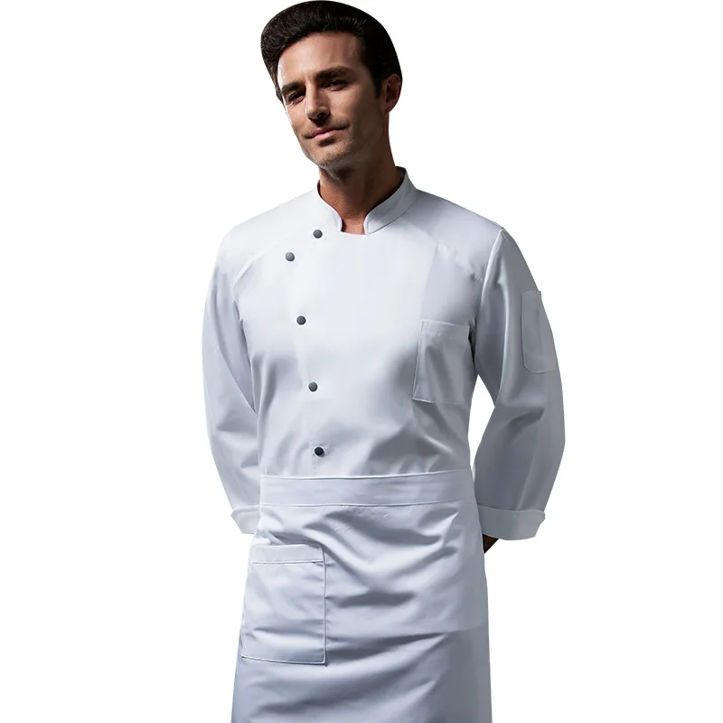 西洋レストランシェフ制服秋冬衣装ケータリングホテル食堂ベーカーケーキショップ作業服長袖