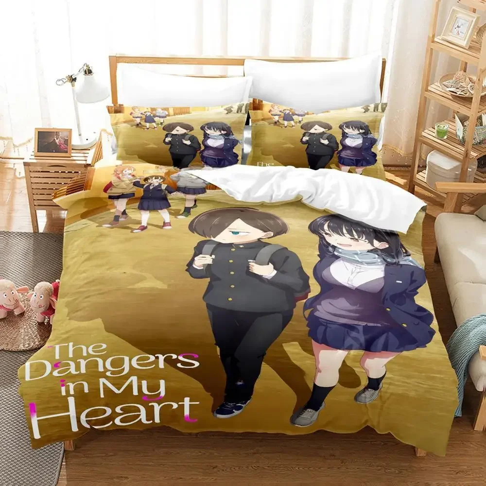 

2024 Комплект постельного белья The Dangers in My Heart Single Twin Full Queen King Size, комплект постельного белья для взрослых и детей, комплекты пододеяльников для спальни, кровать в стиле аниме