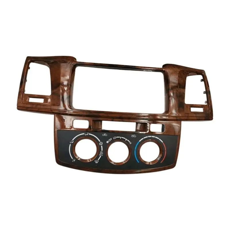 Durable-AC Frame Wood Color Dash For Toyota Hilux Vigo 2004-2015 55420-0K380 Center Air Conditioner Vent Faceplate Interior Trim