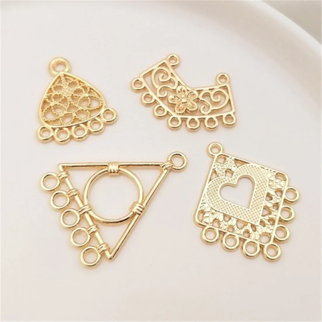 

14K Gold-filled Accessories Porous Tassels Sweater Chains Pendants Hairpins Charms DIY Necklaces Ear Hangers Materials D010